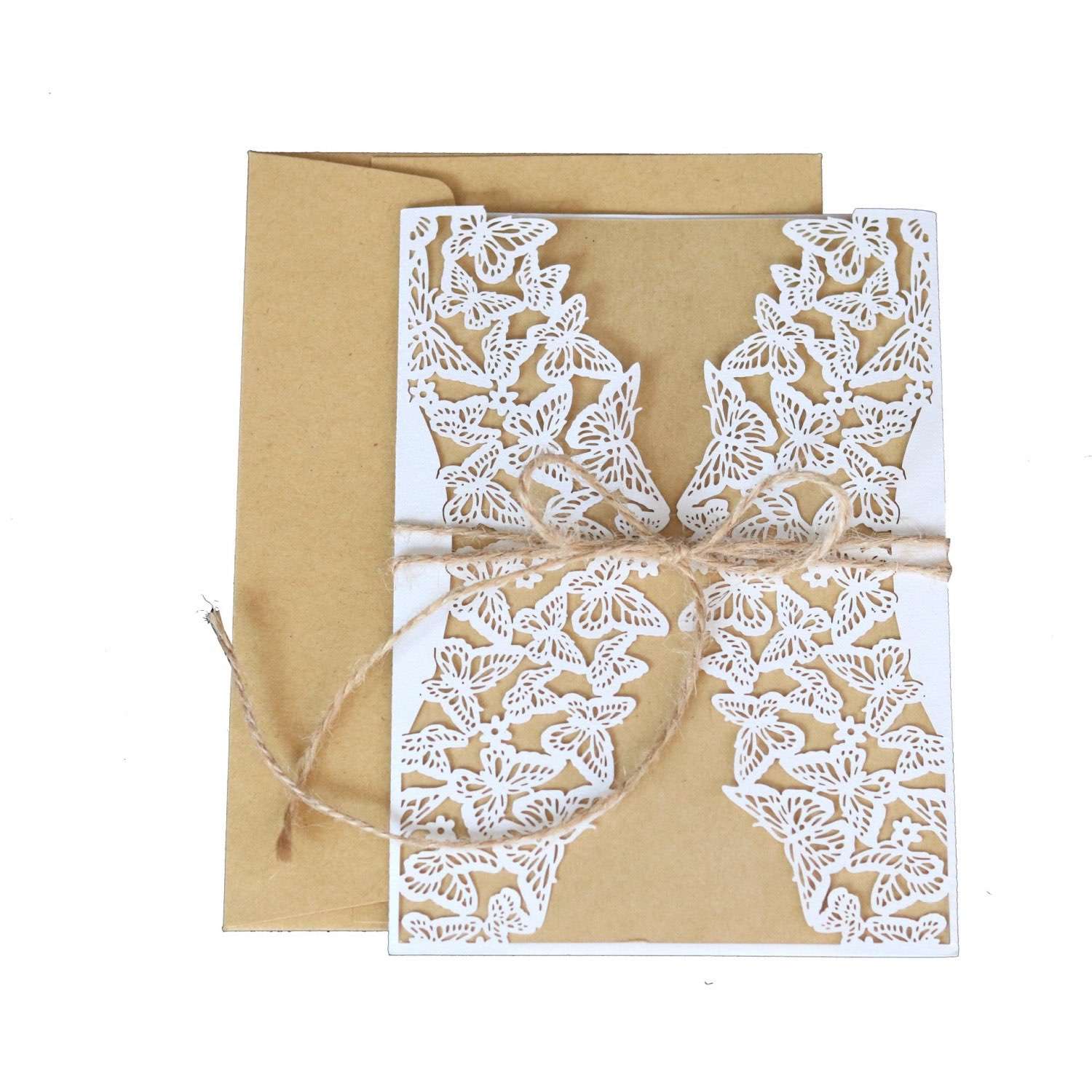Vellum Paper Invitation Card Wedding Supplies Butterfly Invitation  Wholesale
